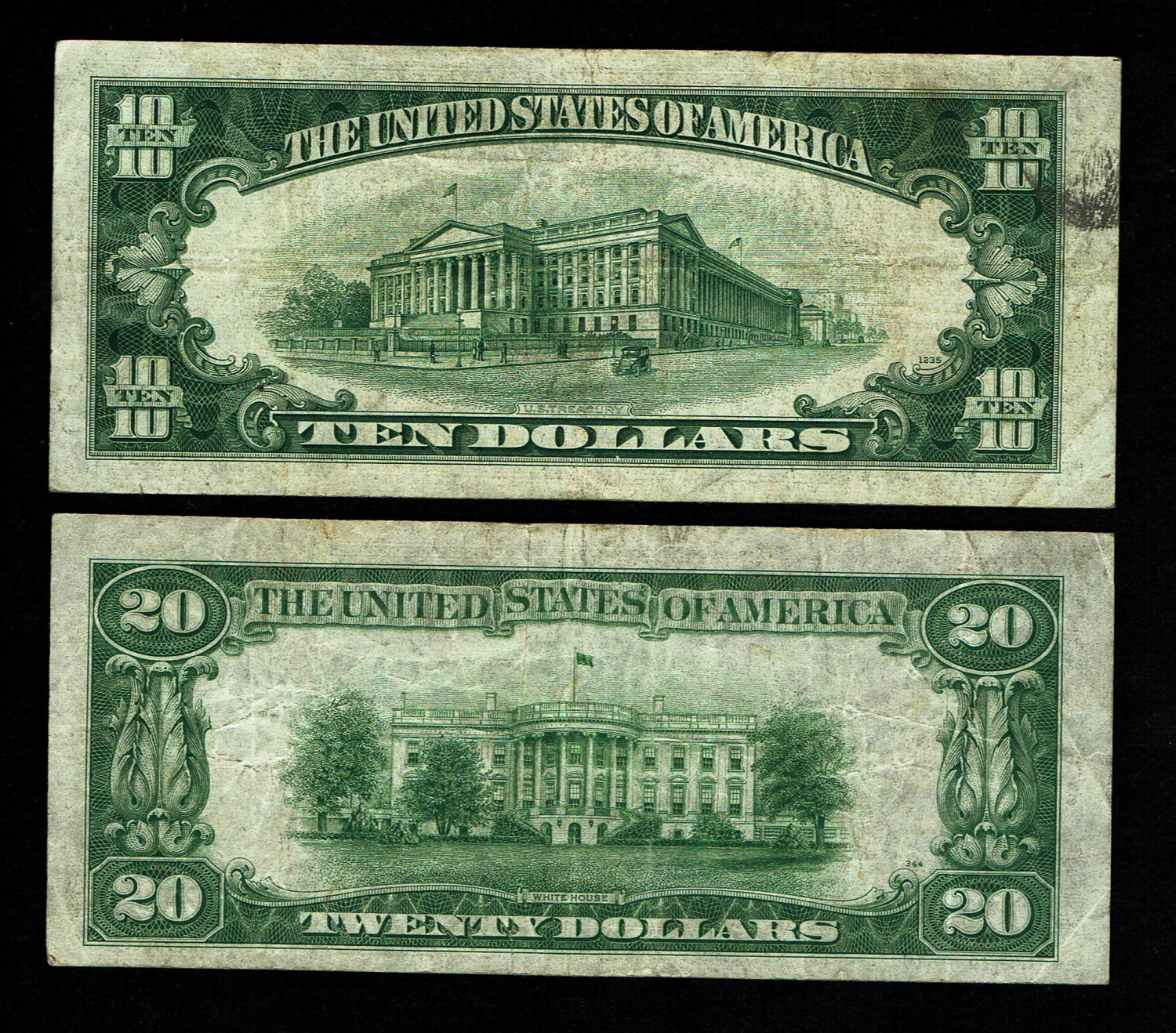 USA - Lot of 4 banknotes 10, 20, 50, 100 Dollars 1934 - VF
The dollar (or US dollar, also known as ... - 1 2
