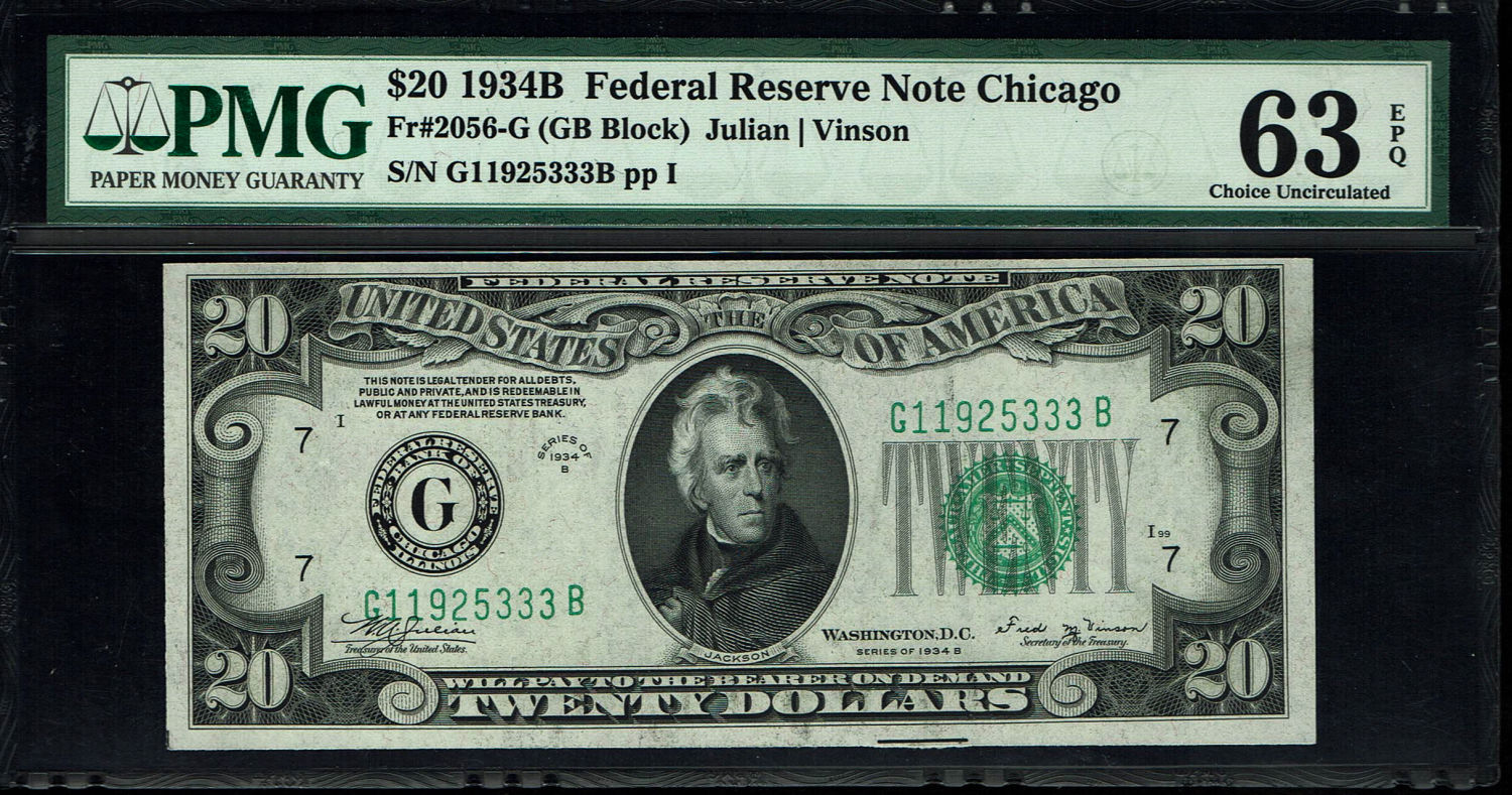USA - 20 Dollars 1934 - PMG 63 EPQ
The dollar (or US dollar, also known as the US dollar or ... - 1 0