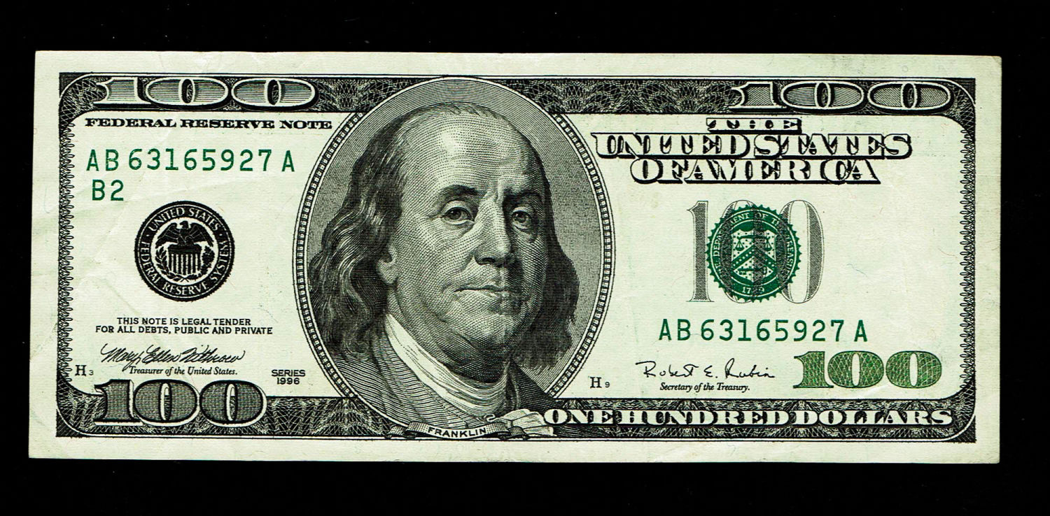 US - 100 Dollars 1996 - Printing Error - VF
The dollar (or US dollar, also known as the US dollar ... - 1 0