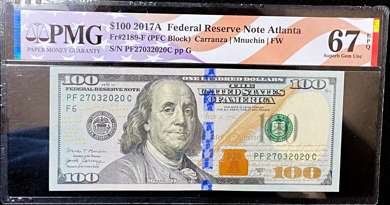 USA - 100 Dollar 2017 - PMG 67 EPQ
The dollar (or US dollar, also known as the US dollar or US ... - 1 0
