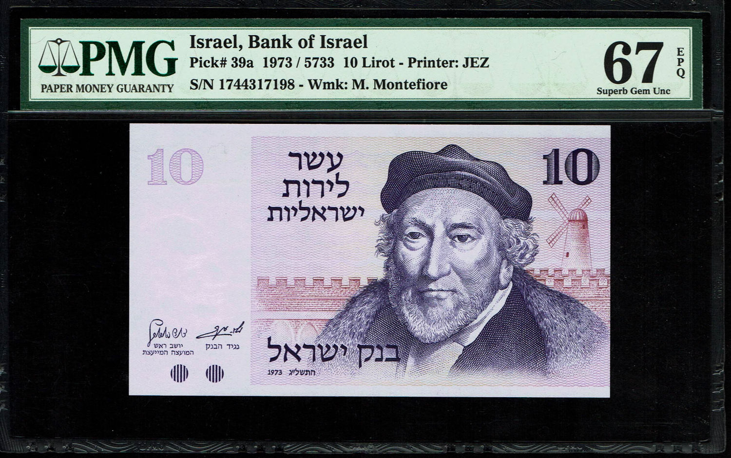Israel -Lot of 11 Banknotes 10 Lirot 1973 - PMG 67 EPQ
The Gates series is the latest in Israeli ... - 1 14