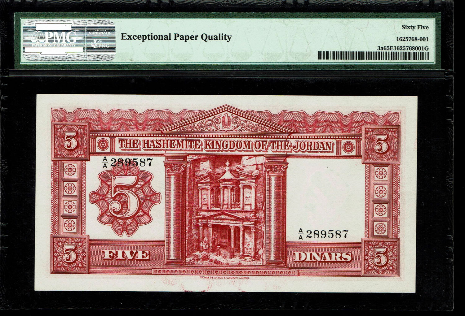 Jordan - 5 Dinars 1949 - PMG 65 EPQ - Rare
From 1927 to 1950, the Palestine Currency Board issued ... - 1 1