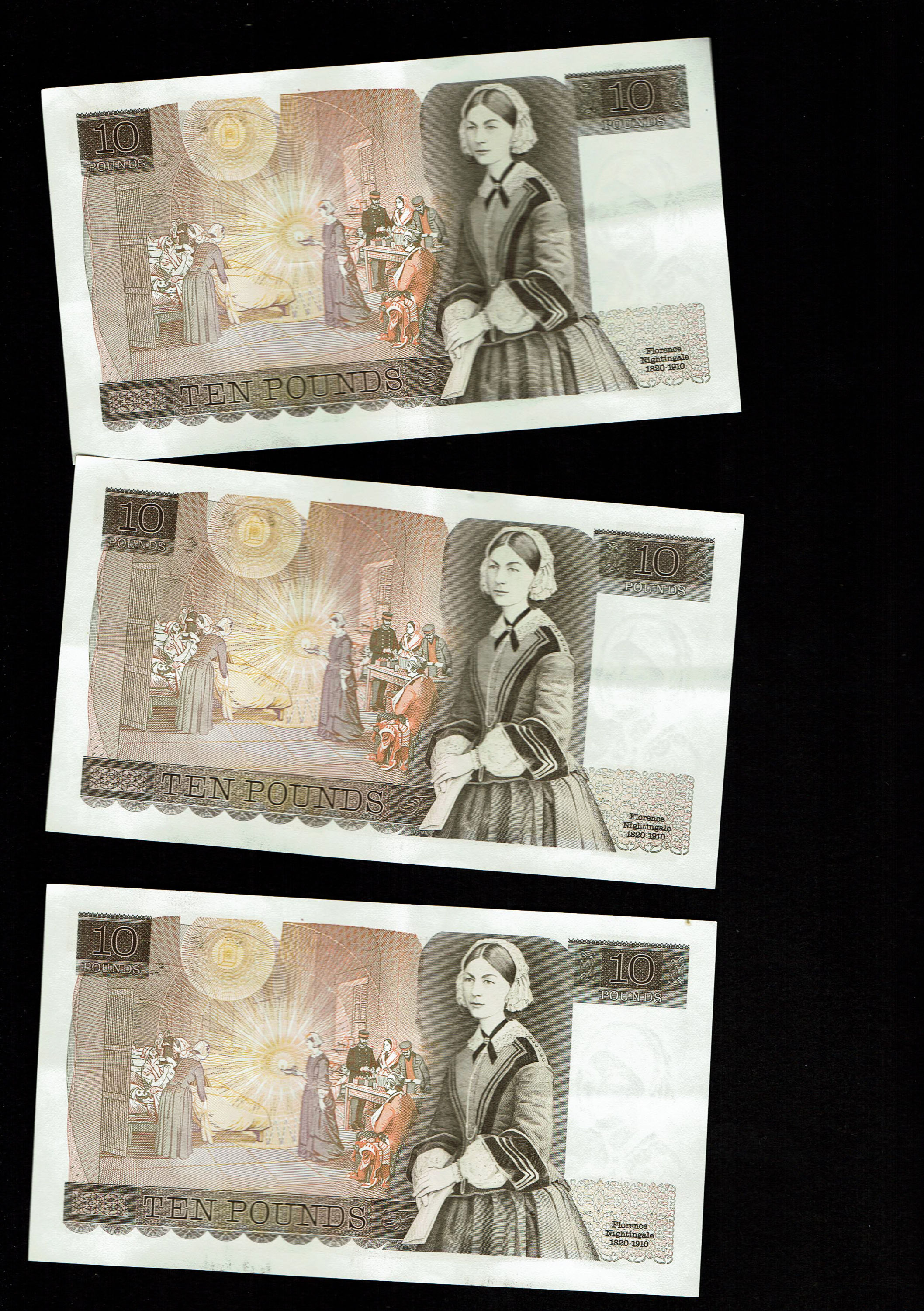 England - 20 Pounds 1970-1980 - 5 Consecutive serial number banknotes - Elizabeth II William Shakespeare - XF - 1 11