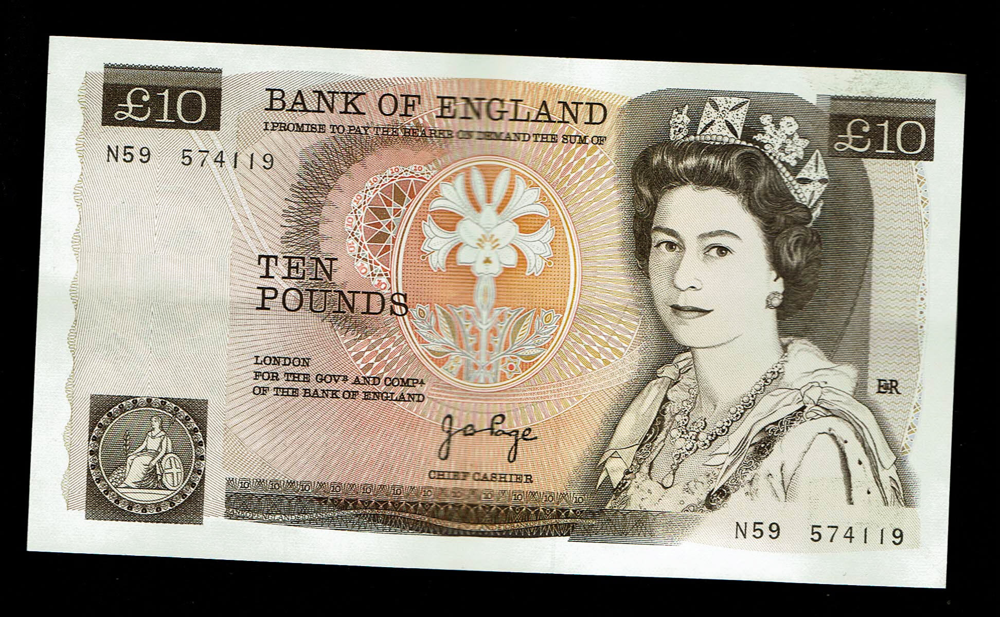 England - 20 Pounds 1970-1980 - 5 Consecutive serial number banknotes - Elizabeth II William Shakespeare - XF - 1 15