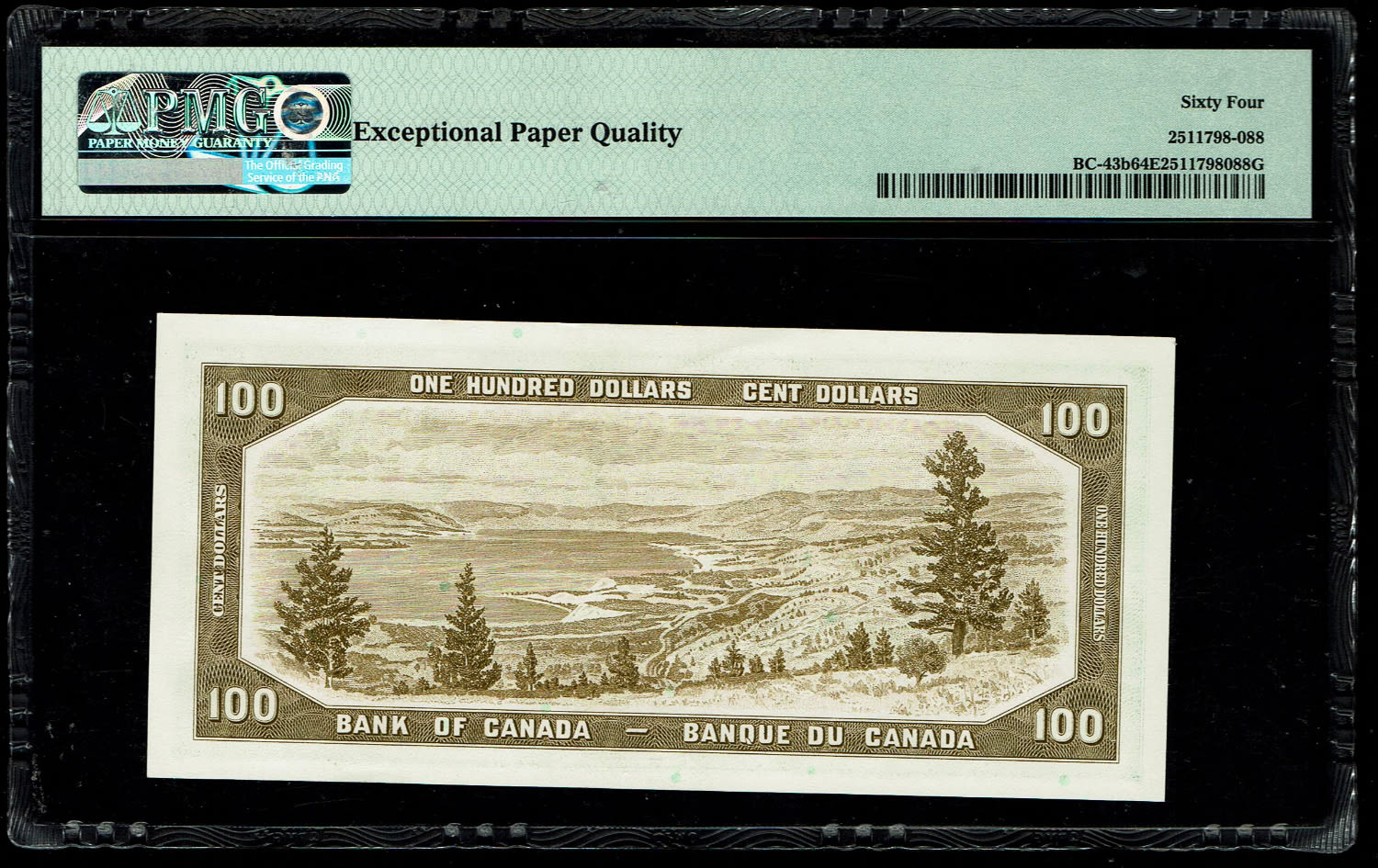 Canada - 100 Dollars 1954 - With Devil's face - PMG 64 EPQ - 1 1