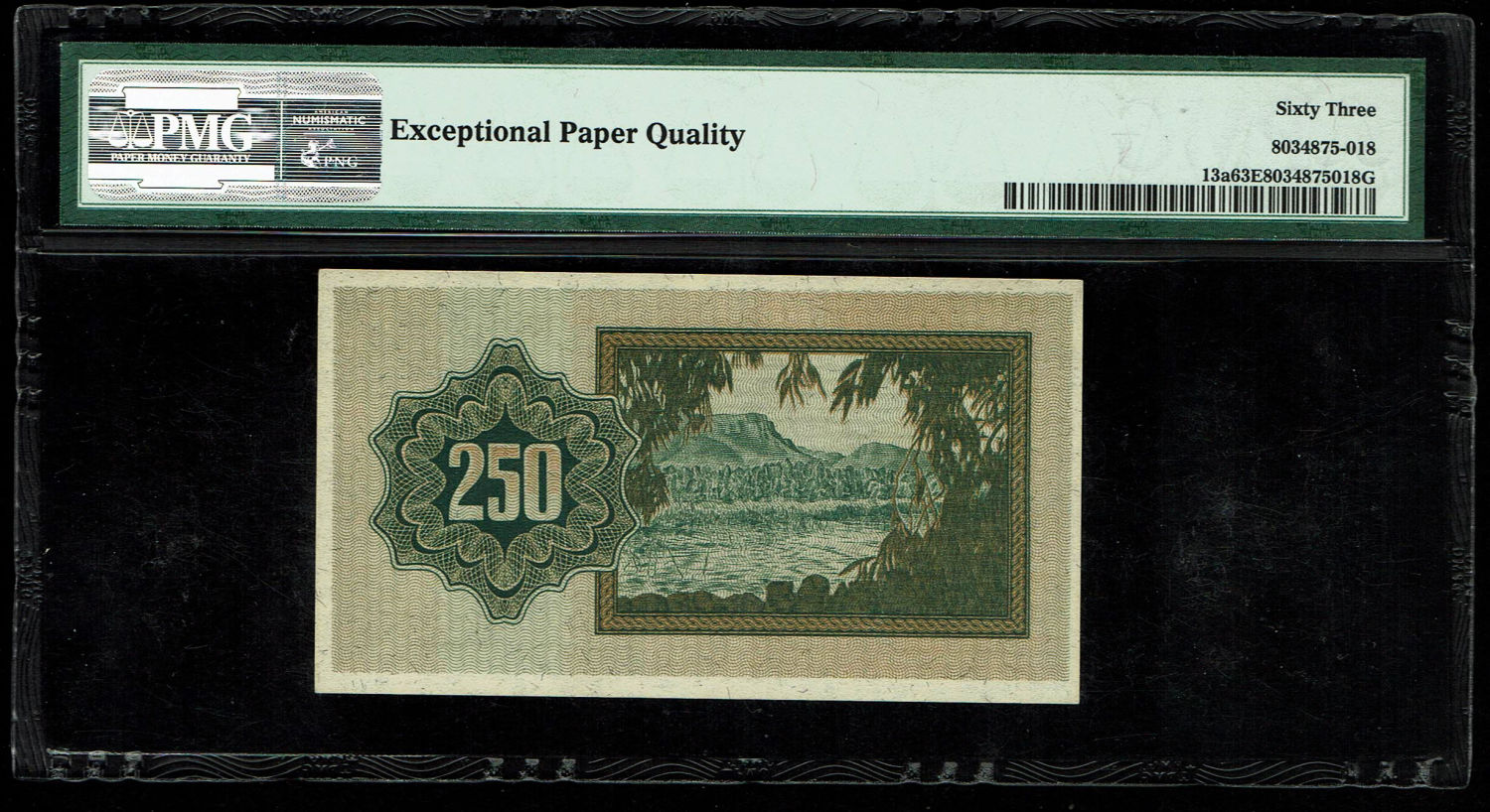 Israel - 250 Prutah 1953 - PMG 63-64 EPQ - "With Menorah", consecutive numbers - Prefix A - 1 2