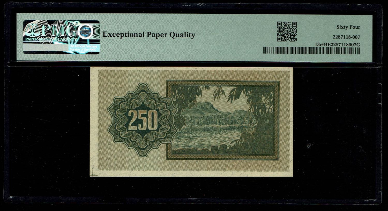 Israel - 2 Banknotes, 250 Prutah 1953 - PMG 64 EPQ - Consecutive S.N. - Prefix B - 1 1