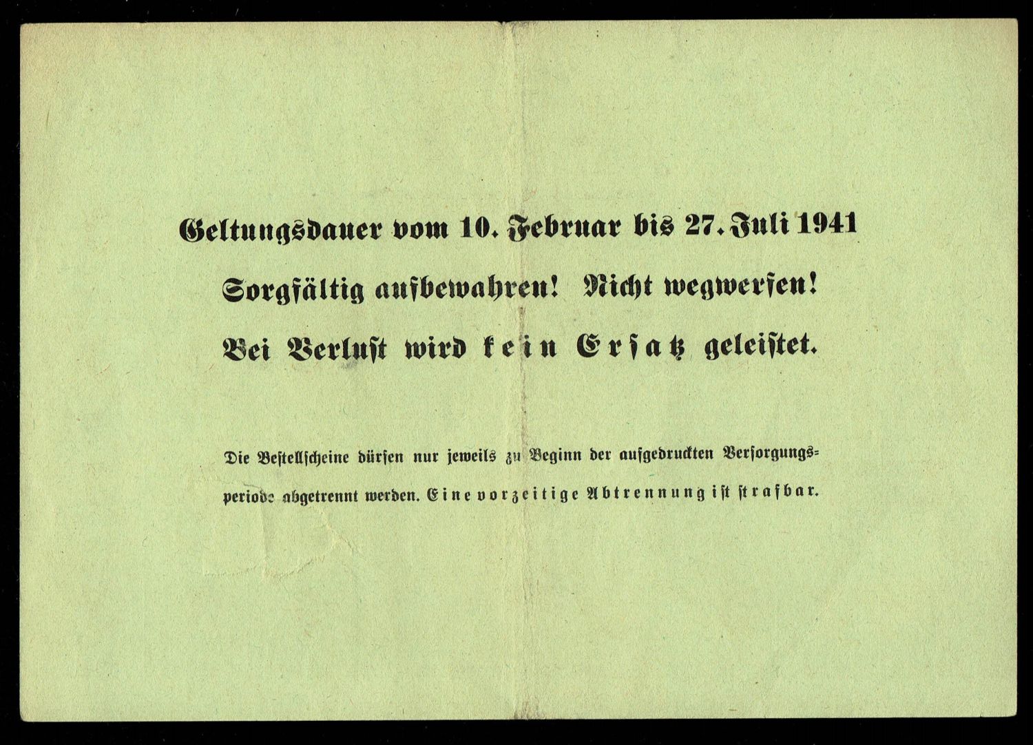 Holocaust concentration camps money - A food voucher that was used by the Jews in the ghetto during World War II - 1 1