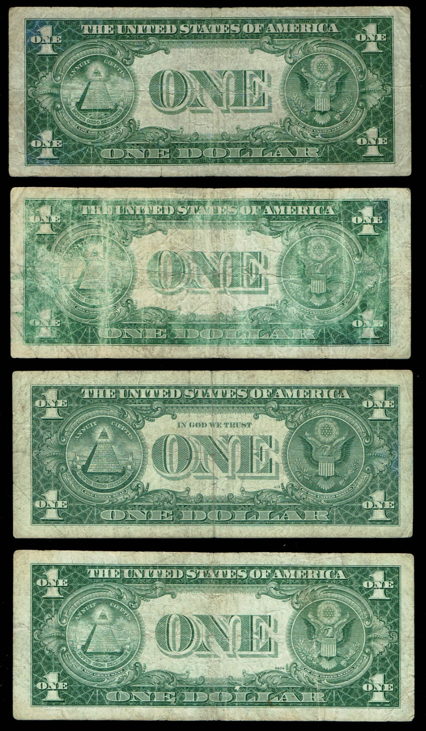 USA - Lot of 13 banknotes of 1 and 5 Dollar from differnet years - F-VF - 1 4