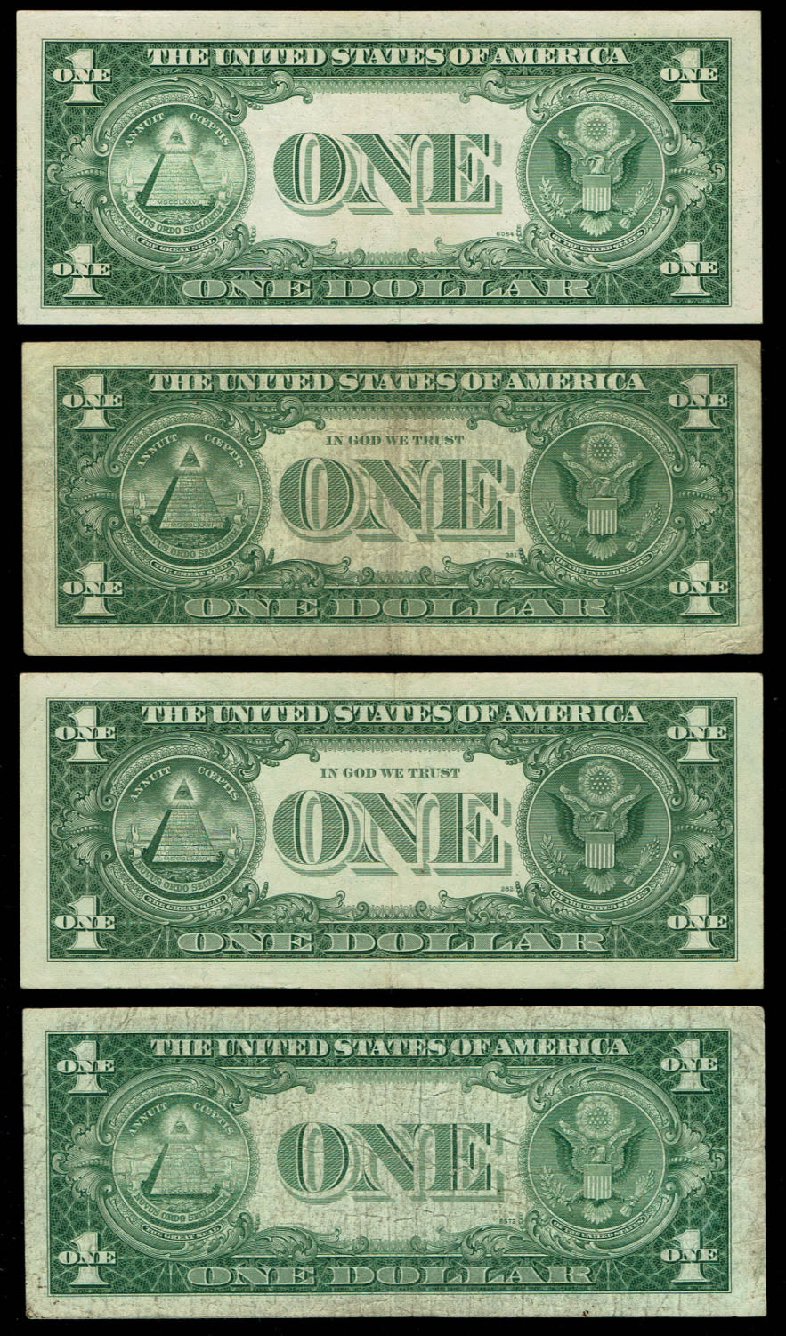 USA - Lot of 13 banknotes of 1 and 5 Dollar from differnet years - F-VF - 1 2