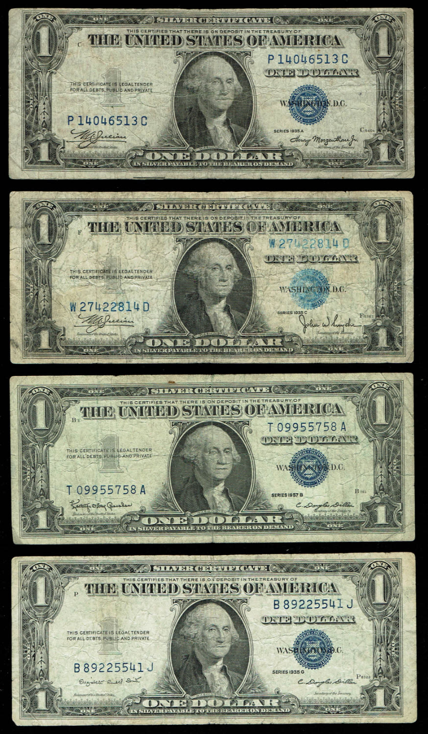 USA - Lot of 13 banknotes of 1 and 5 Dollar from differnet years - F-VF - 1 3