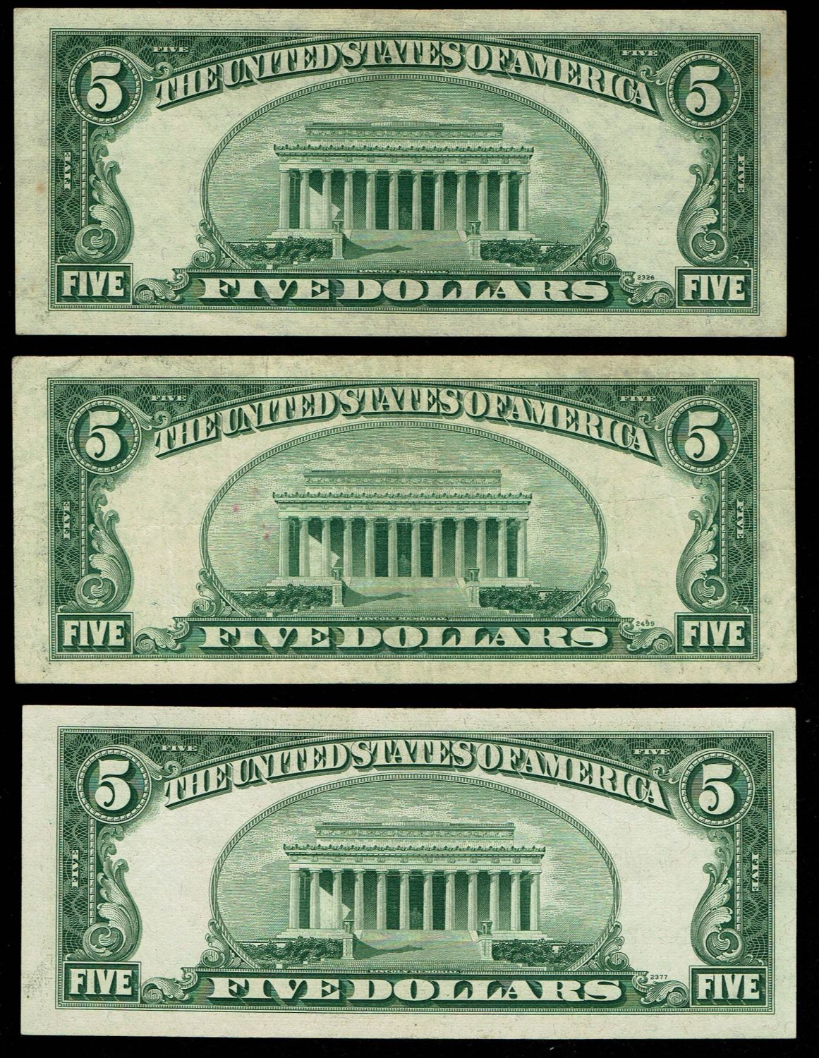 USA - Lot of 13 banknotes of 1 and 5 Dollar from differnet years - F-VF - 1 6