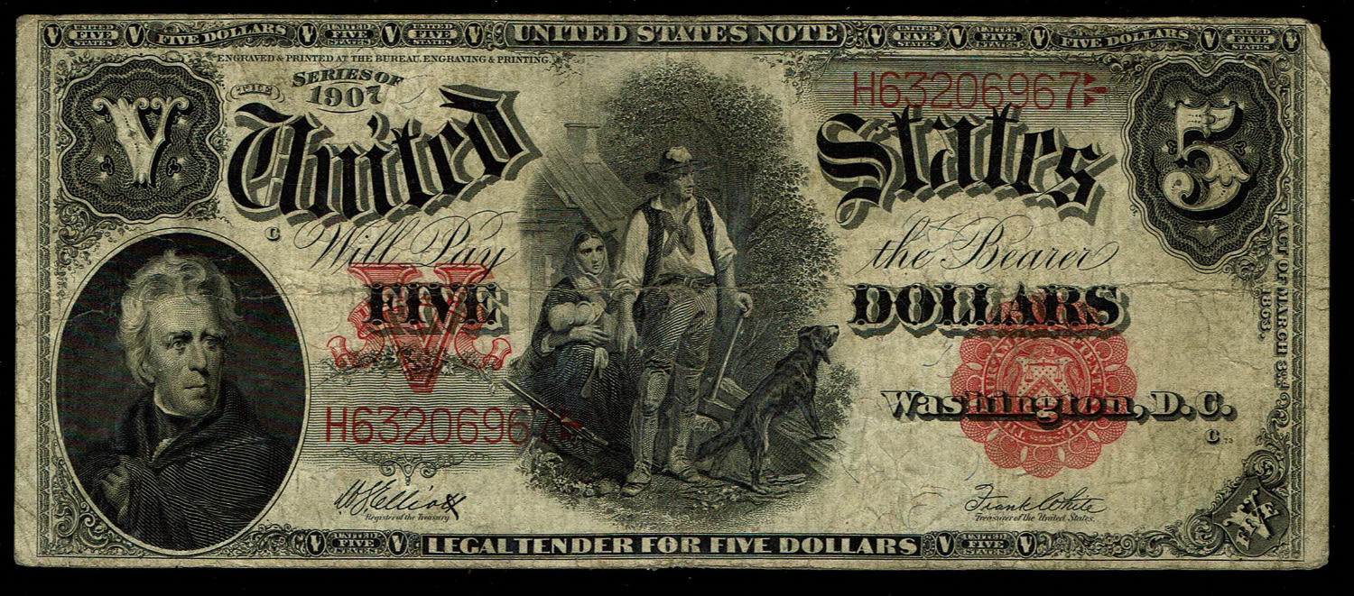 USA - 5 Dollars 1907 - VF - 1 0