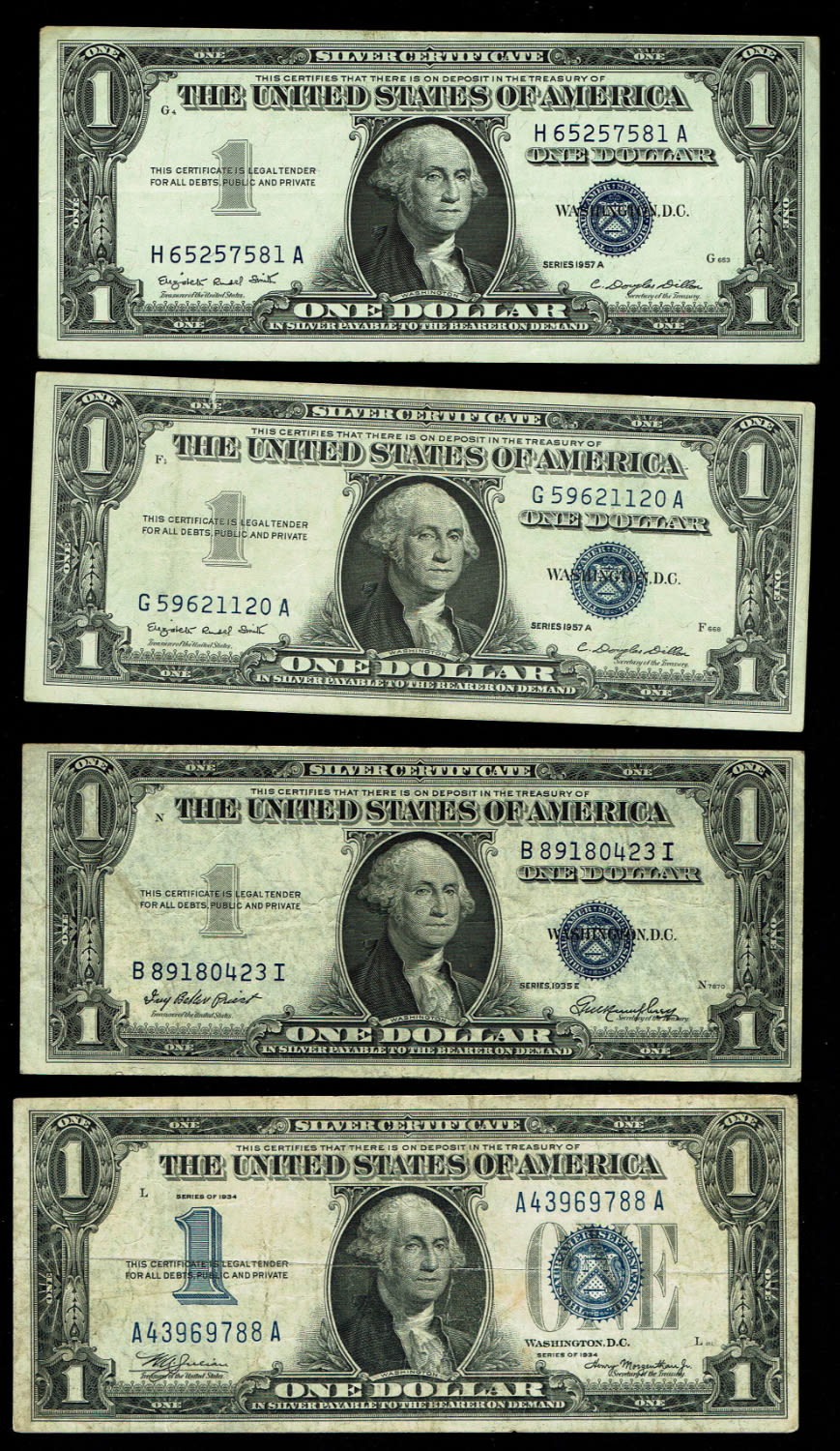 USA - Lot of 15 banknotes of 1 and 2 Dollars from different years - VF - 1 1