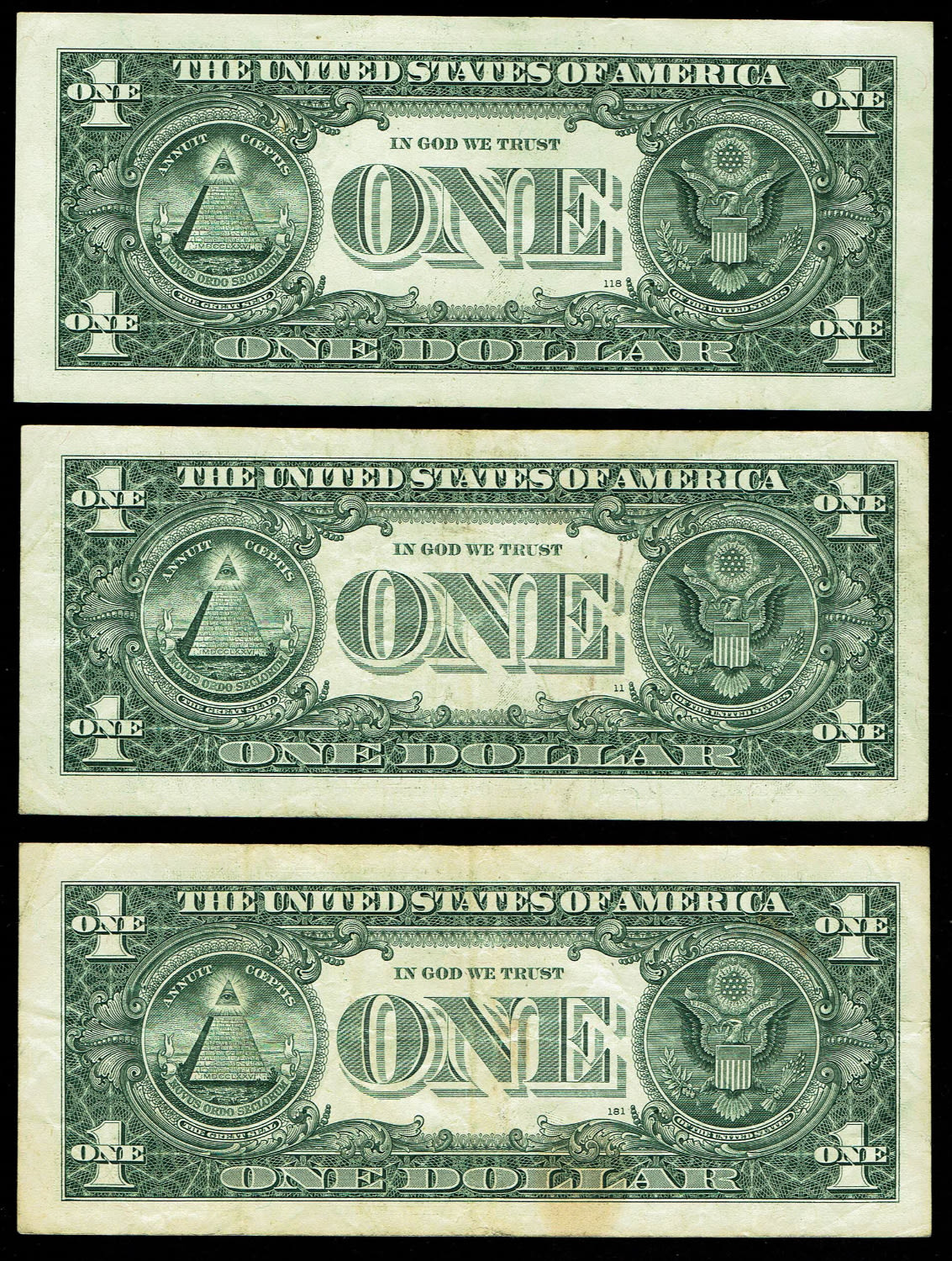 USA - Lot of 6 Banknotes of 1, 2 and 5 Dollars, different years - All with a star - VF - 1 2