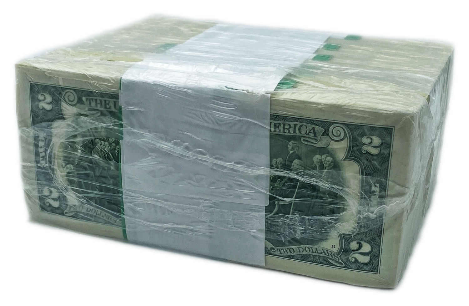 USA - Bundle of 1000 banknotes of 2 Dollar 2017, in original packaging (10 packs of 100 bills) - UNC - 1 2