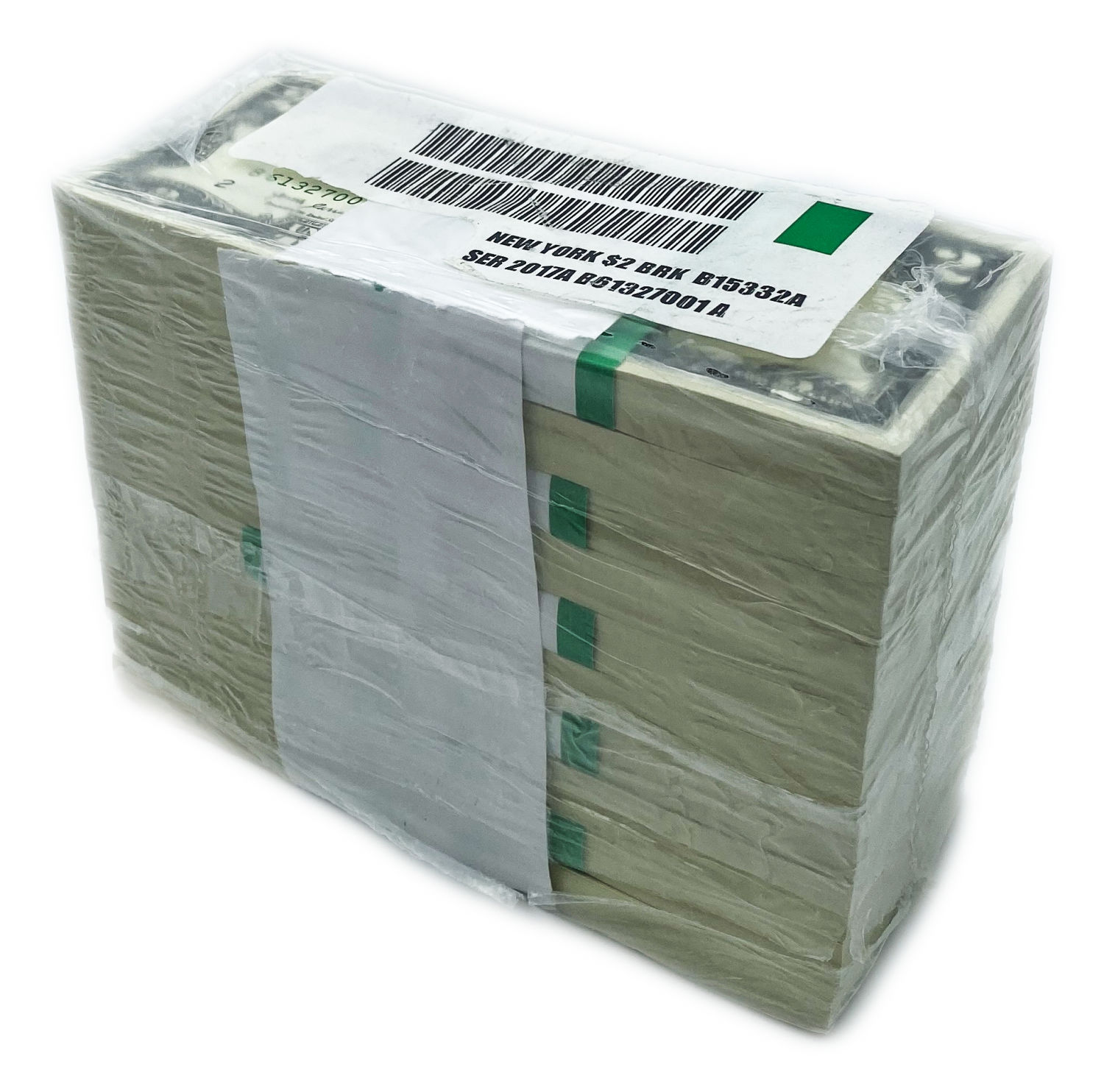 USA - Bundle of 1000 banknotes of 2 Dollar 2017, in original packaging (10 packs of 100 bills) - UNC - 1 1
