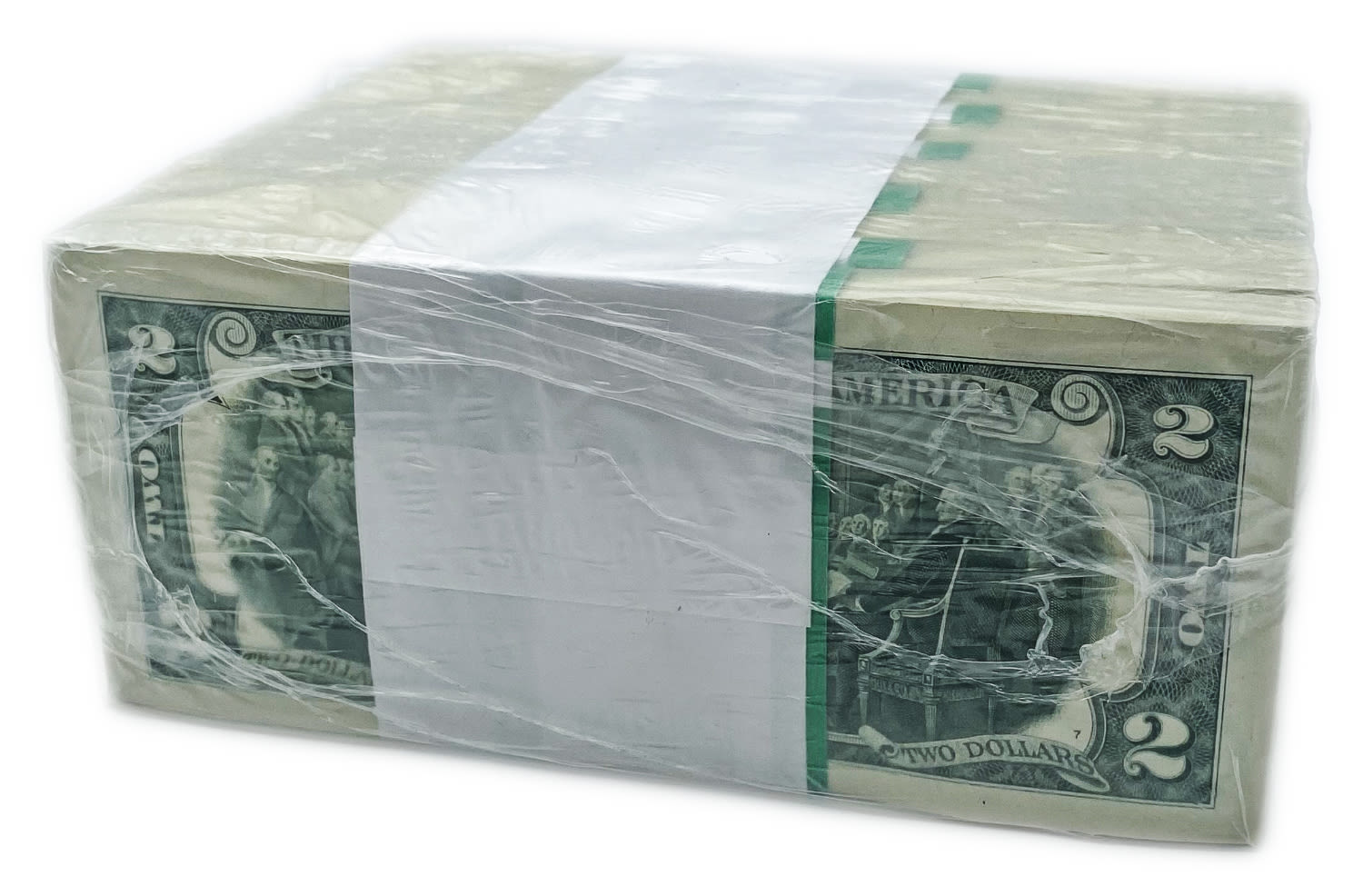 USA - Bundle of 1000 banknotes of 2 Dollar 2017, in original packaging (10 packs of 100 bills) - UNC - 1 2