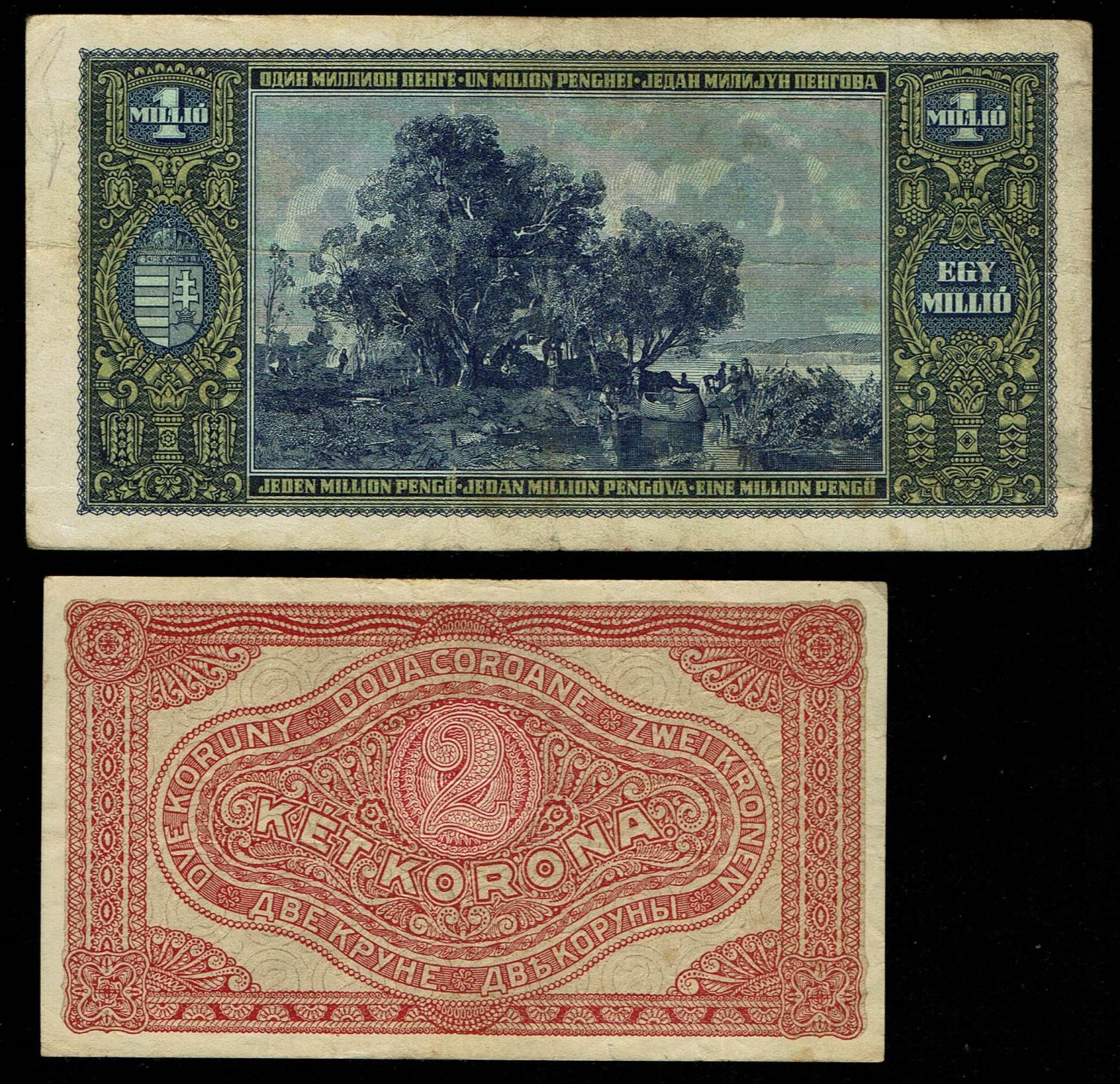 World - A group of 8 banknotes from several European countries, different conditions and years - 1 5