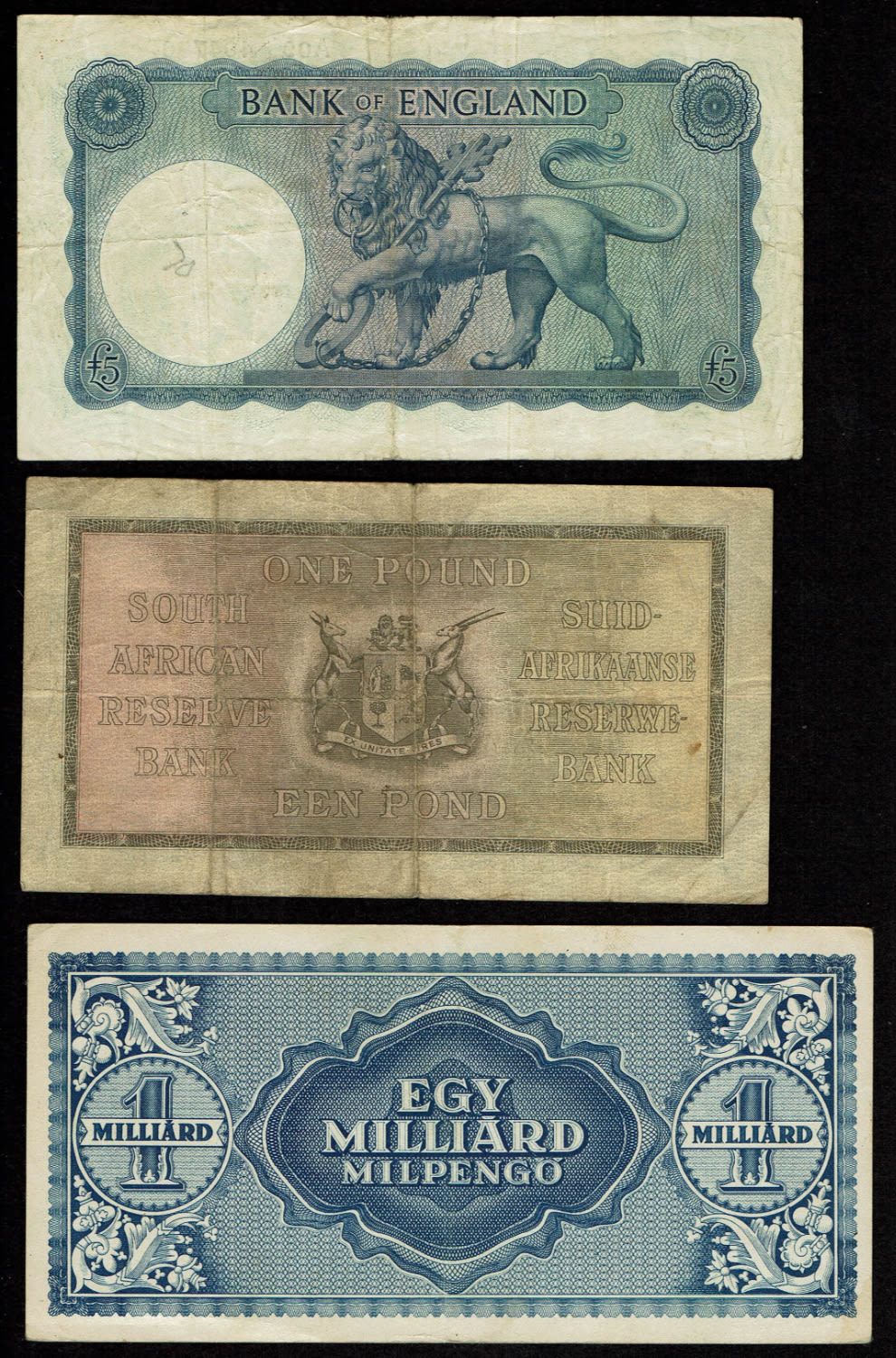World - A group of 8 banknotes from several European countries, different conditions and years - 1 2