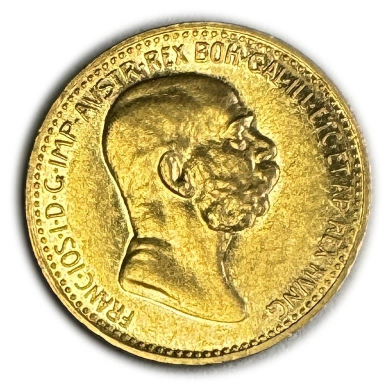 Austria – 10 krona 1909 – AU-UNC – gold 900, 19 mm, 3.39 g - 1 1