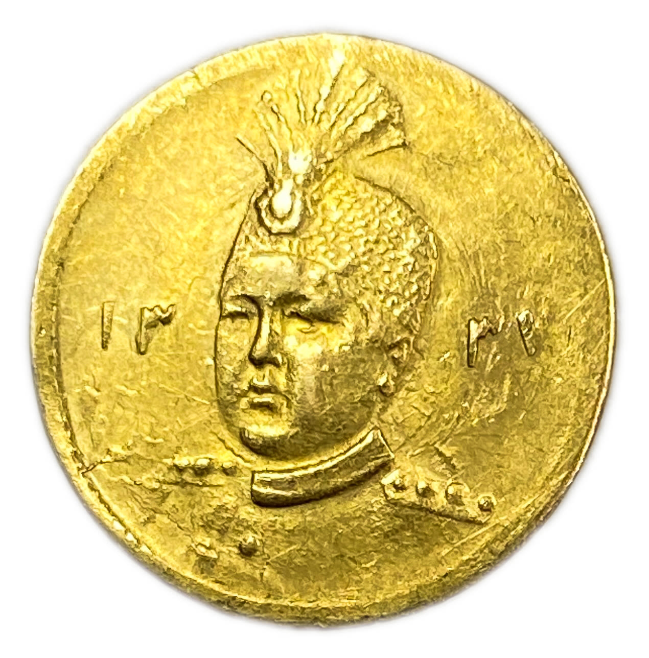 Iran - 1/2 Toman 1919 (AH 1337) - Gold 900, 1.35g