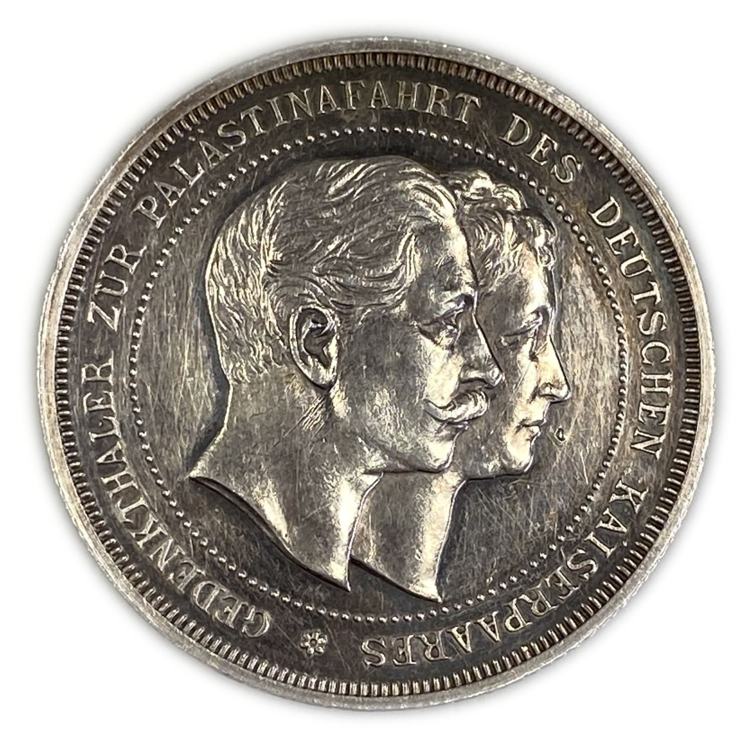 Judaica / Zionisim - Palestine - Medal commemorating the visit of the German Emperor, Wilhelm II to the Land of ...