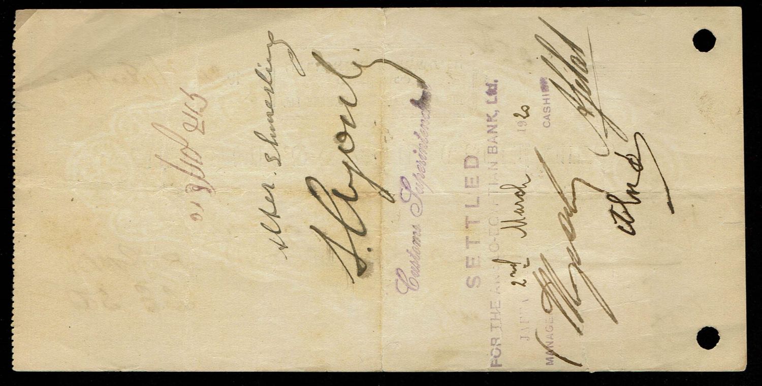 Palestine - A group of 5 uncommon checks, some of them very rare + a receipt from the municipality of Tel Aviv at ... - 1 6