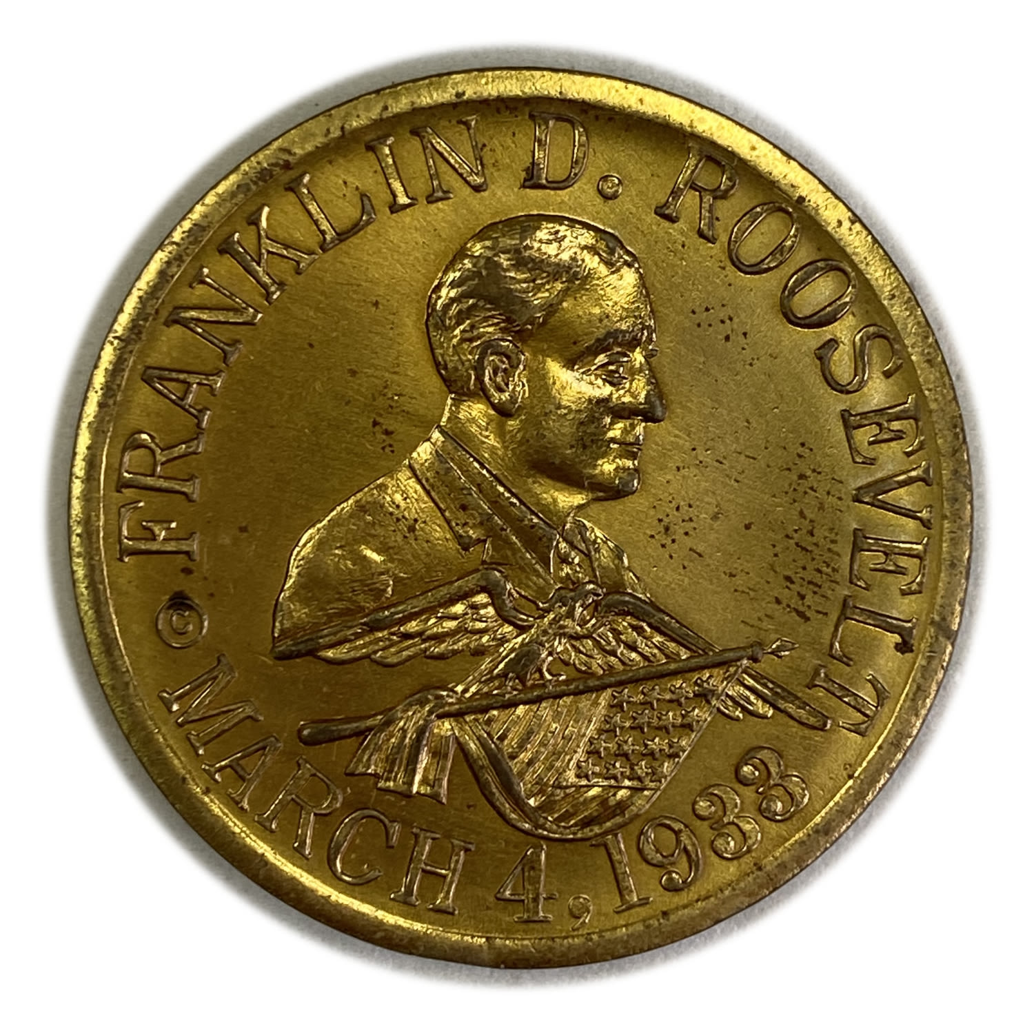 Judaica / Zionism – medal for virtue and success in honor of the election of US President Roosevelt 1933