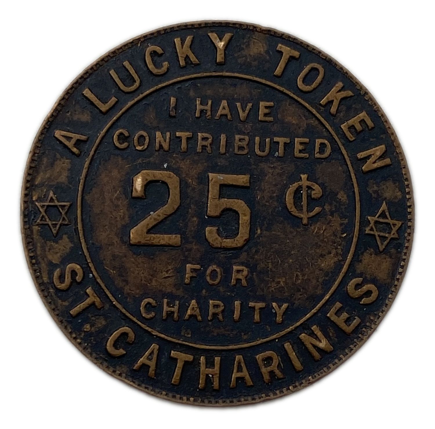 Judaica / Zionism - Canada - 25 Cents 1920' - Lord Melchett Lodge St. Catharines, Ontario - 1 1