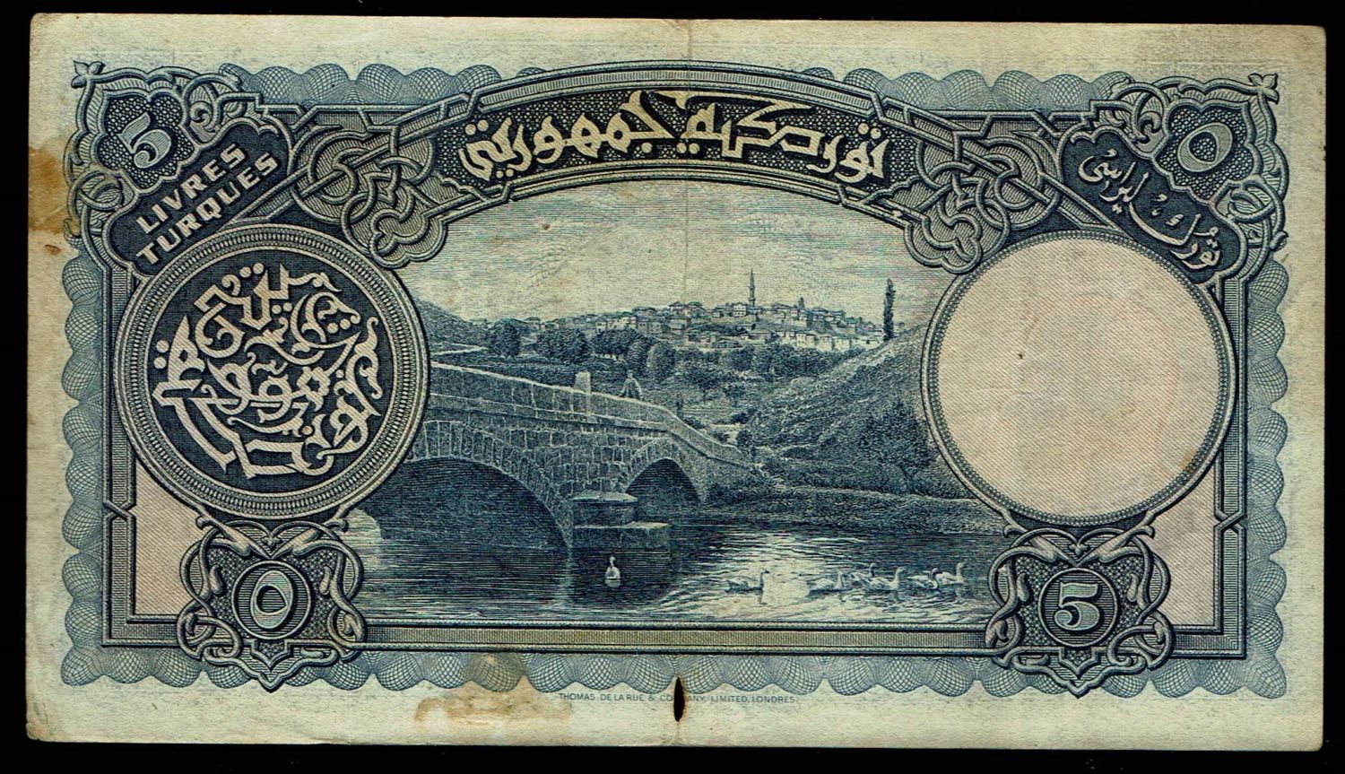 Turkey / Ottoman Empire - 5 lira 1927-1939 - F - 1 1