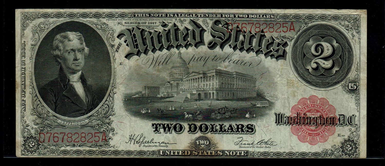 USA - 2 Dollars 1917 - F-VF - 1 0