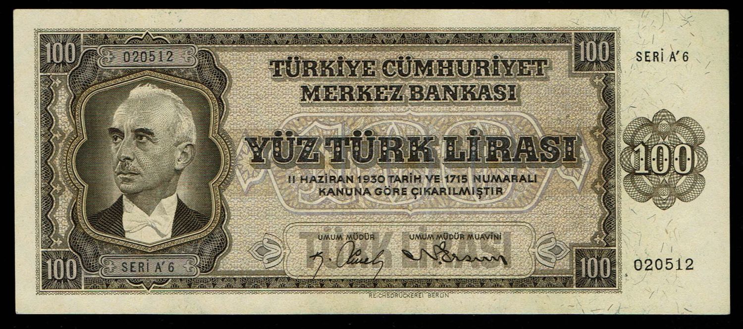 Turkey / Ottoman Empire - 100 Lira 1942-1946 - AU - 1 0