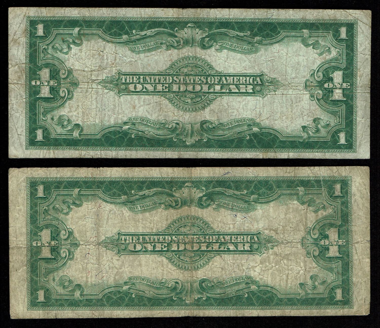 USA - Lot of 4 banknotes of 1 Dollar 1923 - F-VF - 1 2