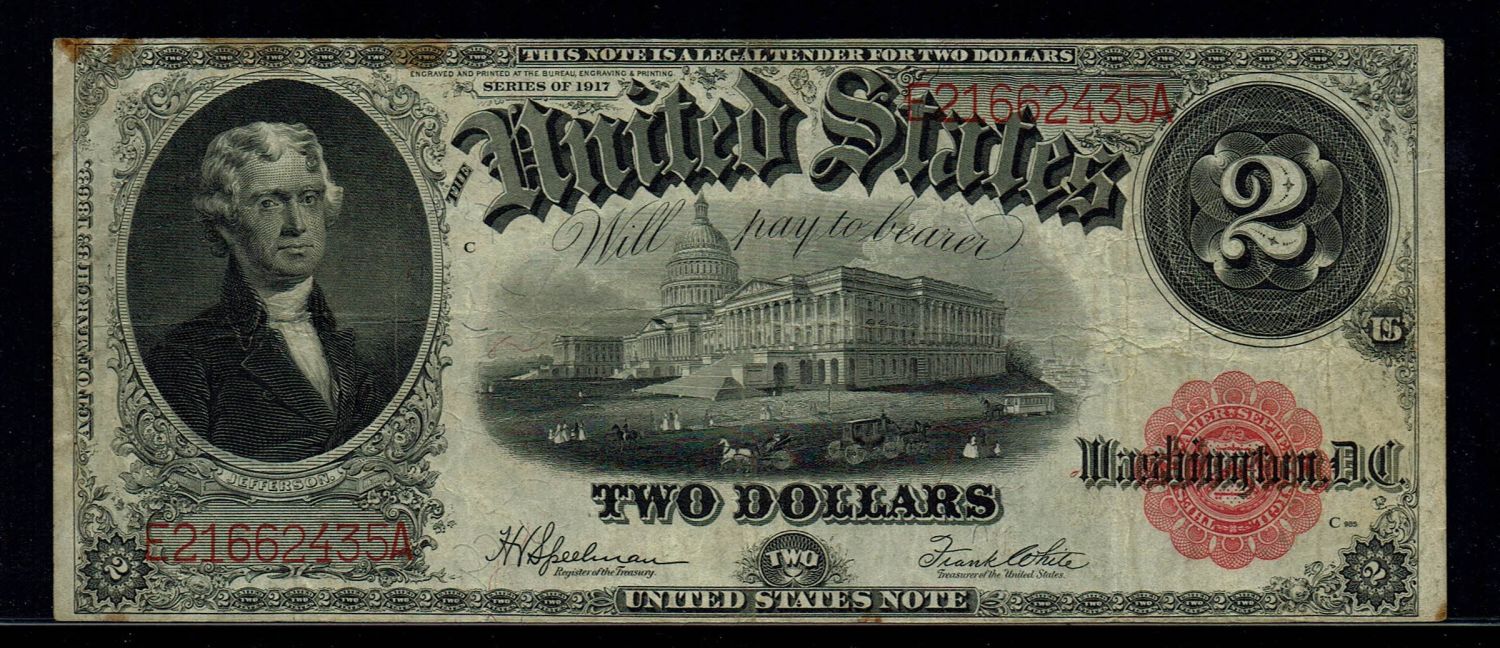 USA - 2 Dollars 1917 - F-VF - 1 0