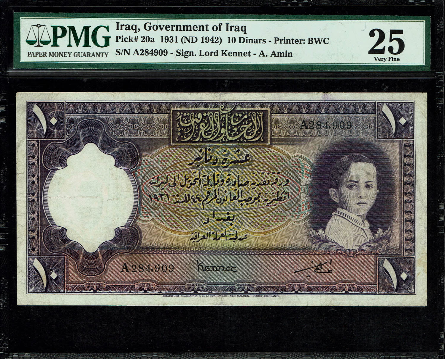 Iraq - 10 Dinar 1932 (1942) - "Baby" - PMG 25
The second most important banknote in this series ... - 1 0