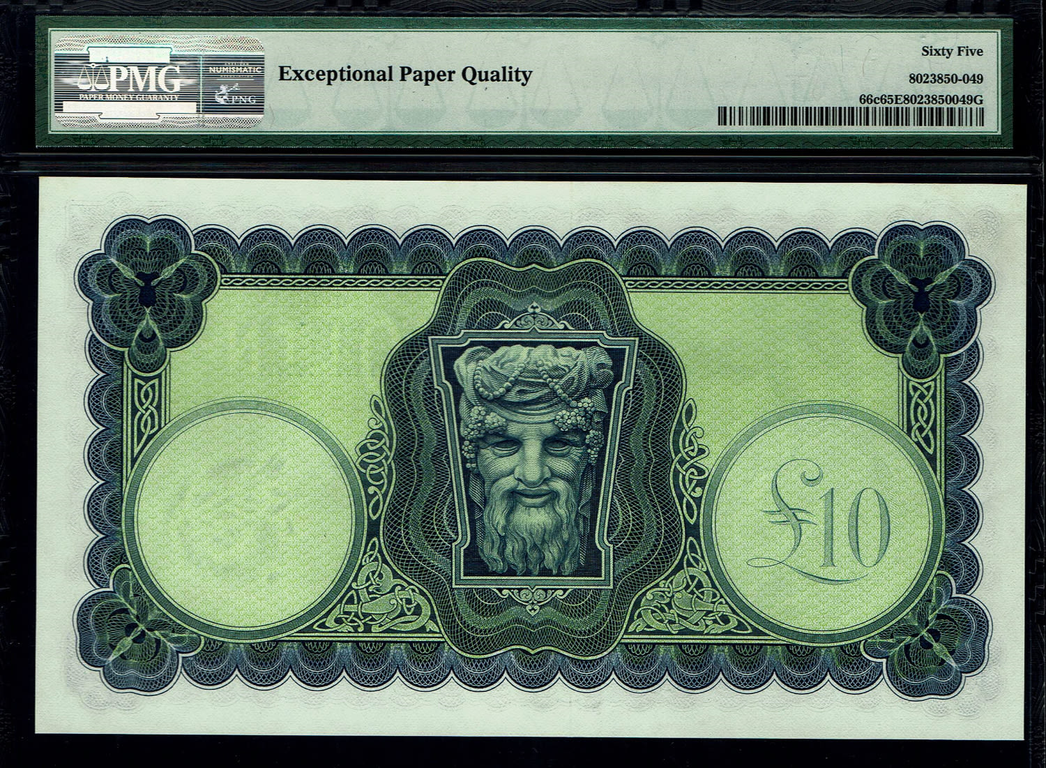 Ireland - 10 Pounds 1971-1975 - PMG 65 EPQ
Obverse: Lady Hazel Lavery
Lettering: The Central ... - 1 1