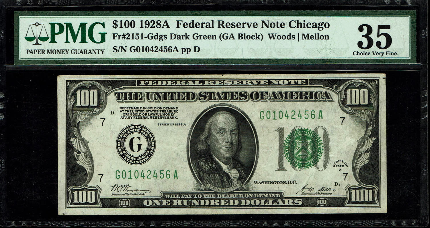 USA - 100 Dollars 1928 - PMG 35
The dollar (or US dollar, also known as the US dollar or US dollar) ... - 1 0