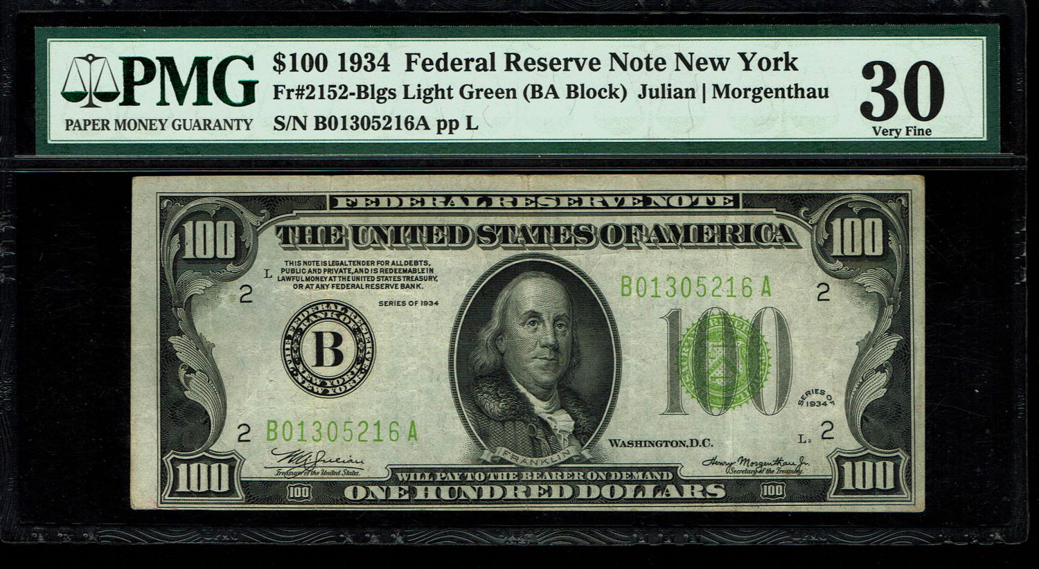USA - 100 Dollars 1934 - PMG 30
The dollar (or US dollar, also known as the US dollar or US dollar) ... - 1 0