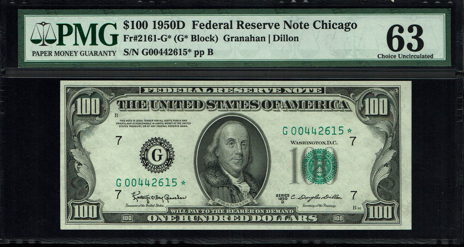 USA - 100 Dollars 1950 - With a star - PMG 63
The dollar (or US dollar, also known as the US dollar ... - 1 0