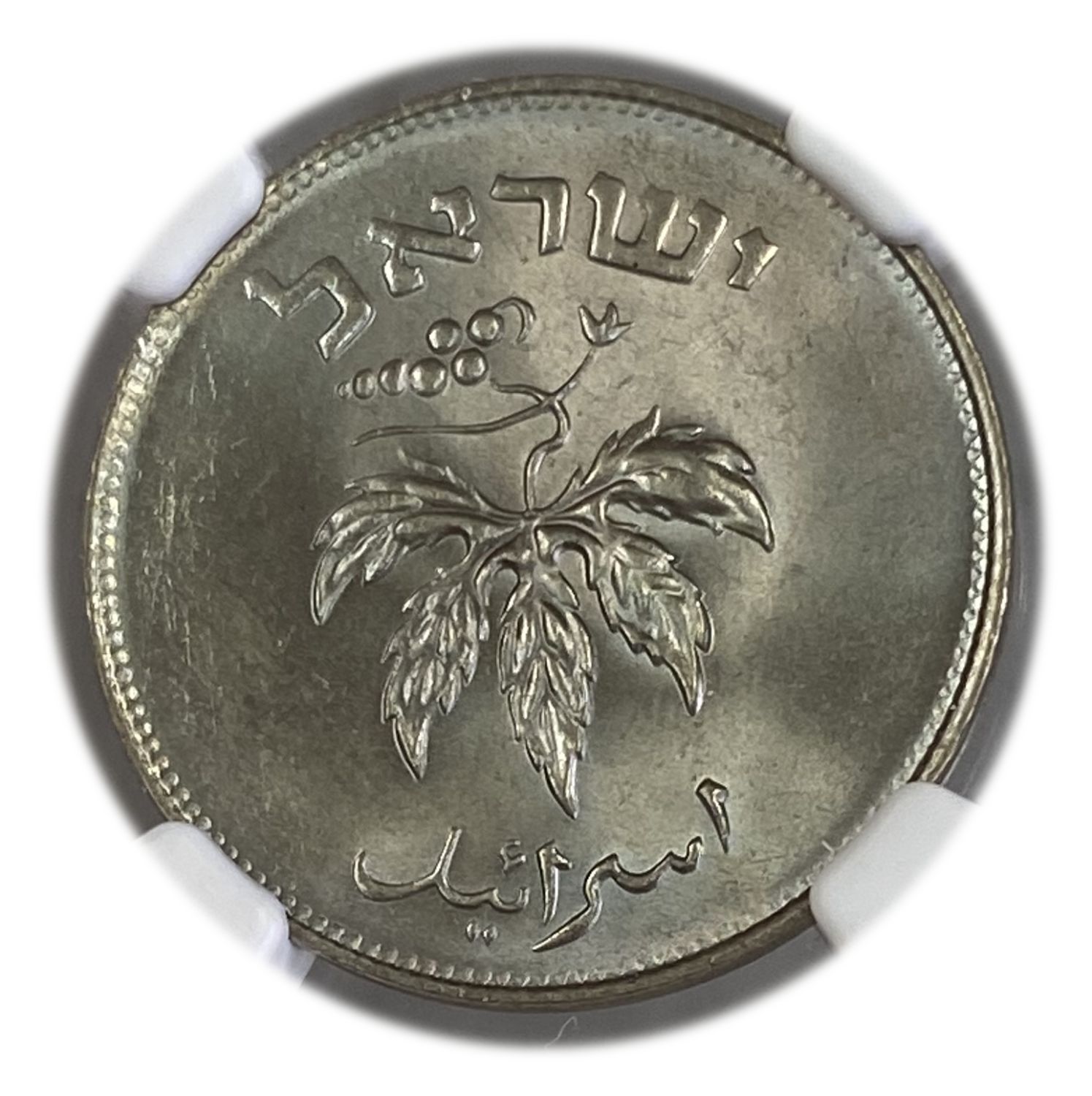 Israel - 50 Pruta 1954 - Plain edge - NGC MS 64 - 1 1