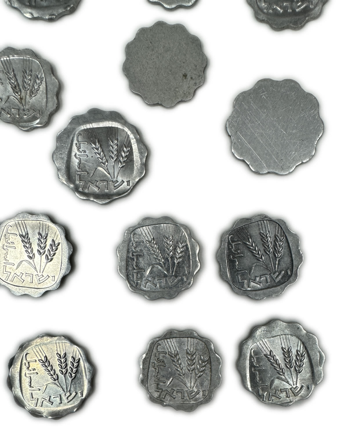 Israel – Lot of 17 coins of 1 Agora from different year – Minting Error, Variety of conditions - 1 9