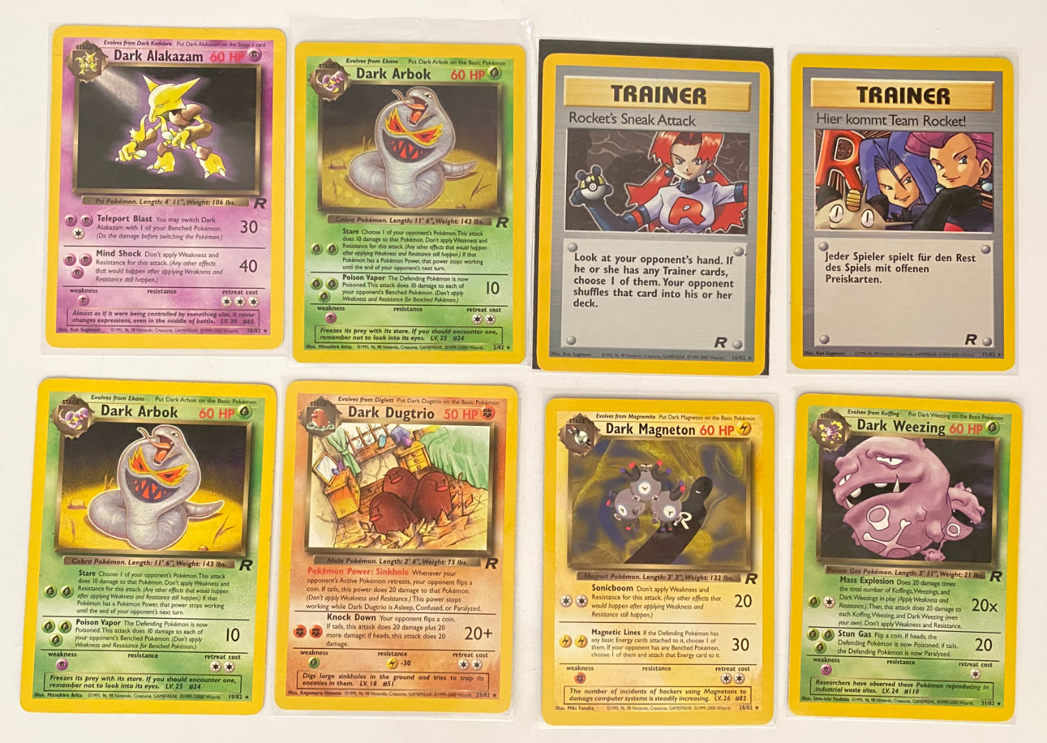קלפי איסוף - פוקימון - Team Rocket (TCG) - 8 Cards - Holo Rare & Rare - NM/LP
פוקימון (באנגלית: ... - 1 0