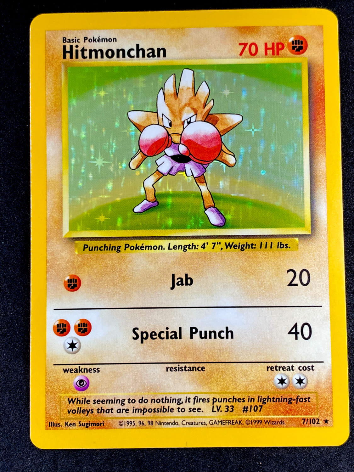 קלפי איסוף - פוקימון - Hitmonchan - Base set 1 - Holografic - 7/102 - NM-M
פוקימון (באנגלית: Pokémon ... - 1 0