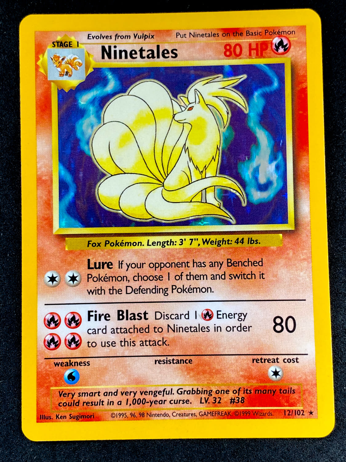 קלפי איסוף - פוקימון - Ninetales - Base set 1 - Holografic - 12/102 - NM
פוקימון (באנגלית: Pokémon ... - 1 0