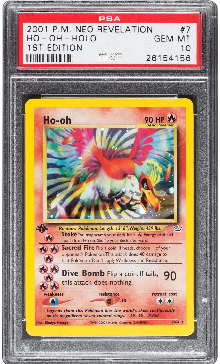 קלפי איסוף - פוקימון - Pokemon, HO-OH, 2001, Neo Revelation, 1 st' Edition, Holo - מדורג PSA 10
... - 1 0