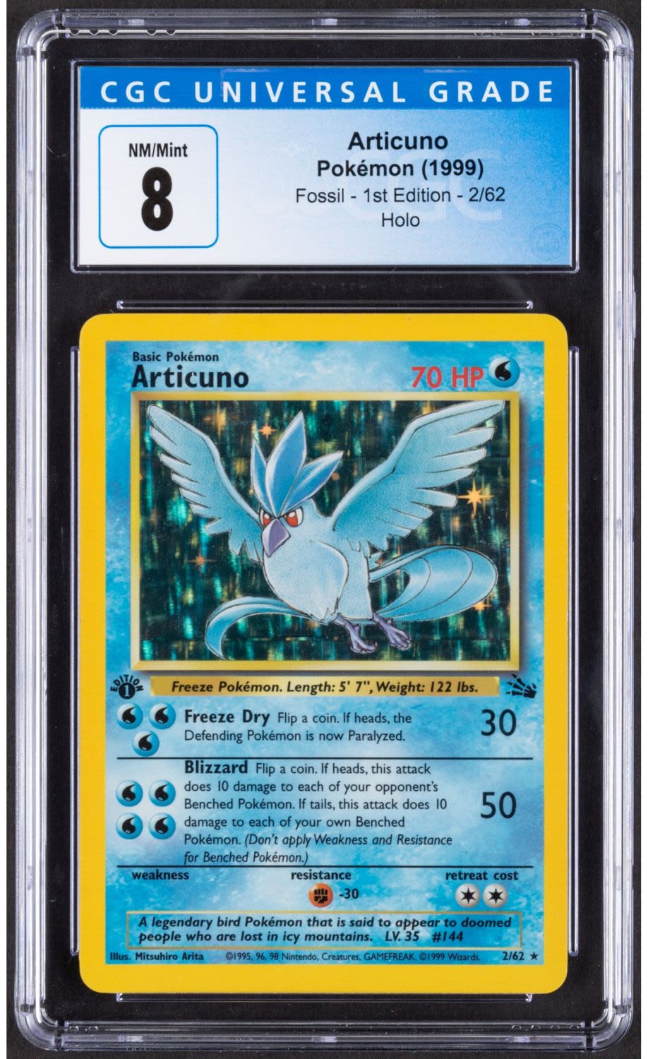 קלפי איסוף - פוקימון - Pokemon, Articuno, 1999, Fossil, 1 st' Edition, Holo - מדורג CGC 8
... - 1 0