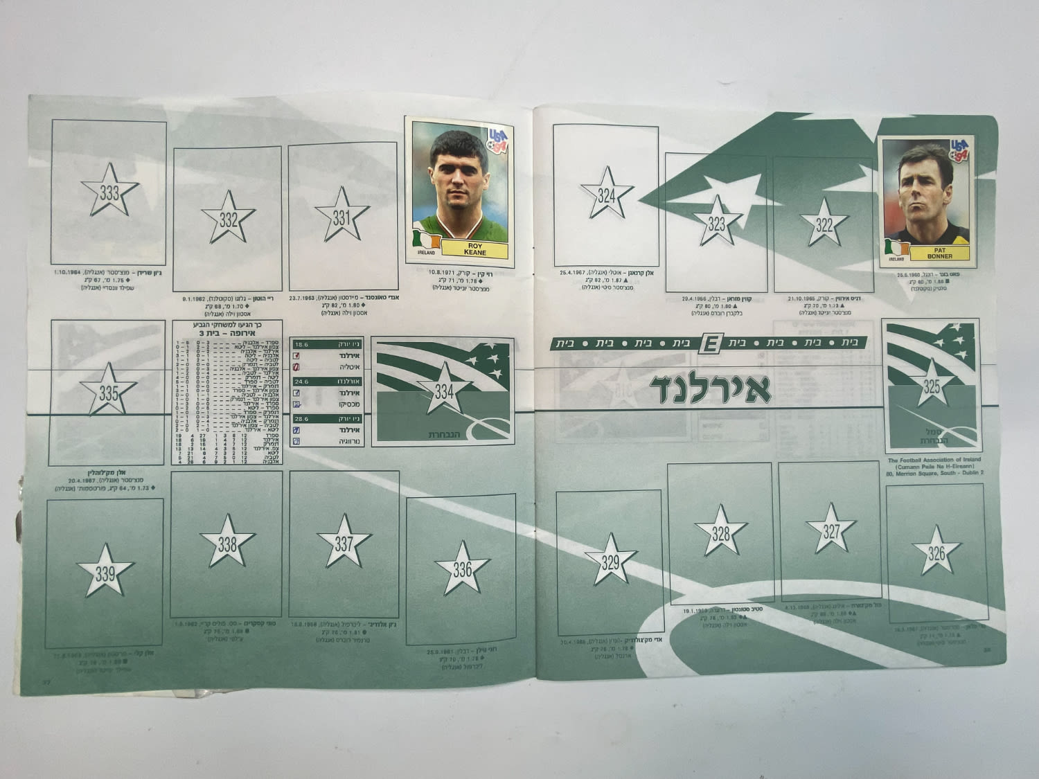 אלבומי מדבקות - אלבום מדבקות מונדיאל 1994 אשר חל בארה"ב, אליפות עולם בכדורגל 94', עברית, ריק ברובו - 1 12
