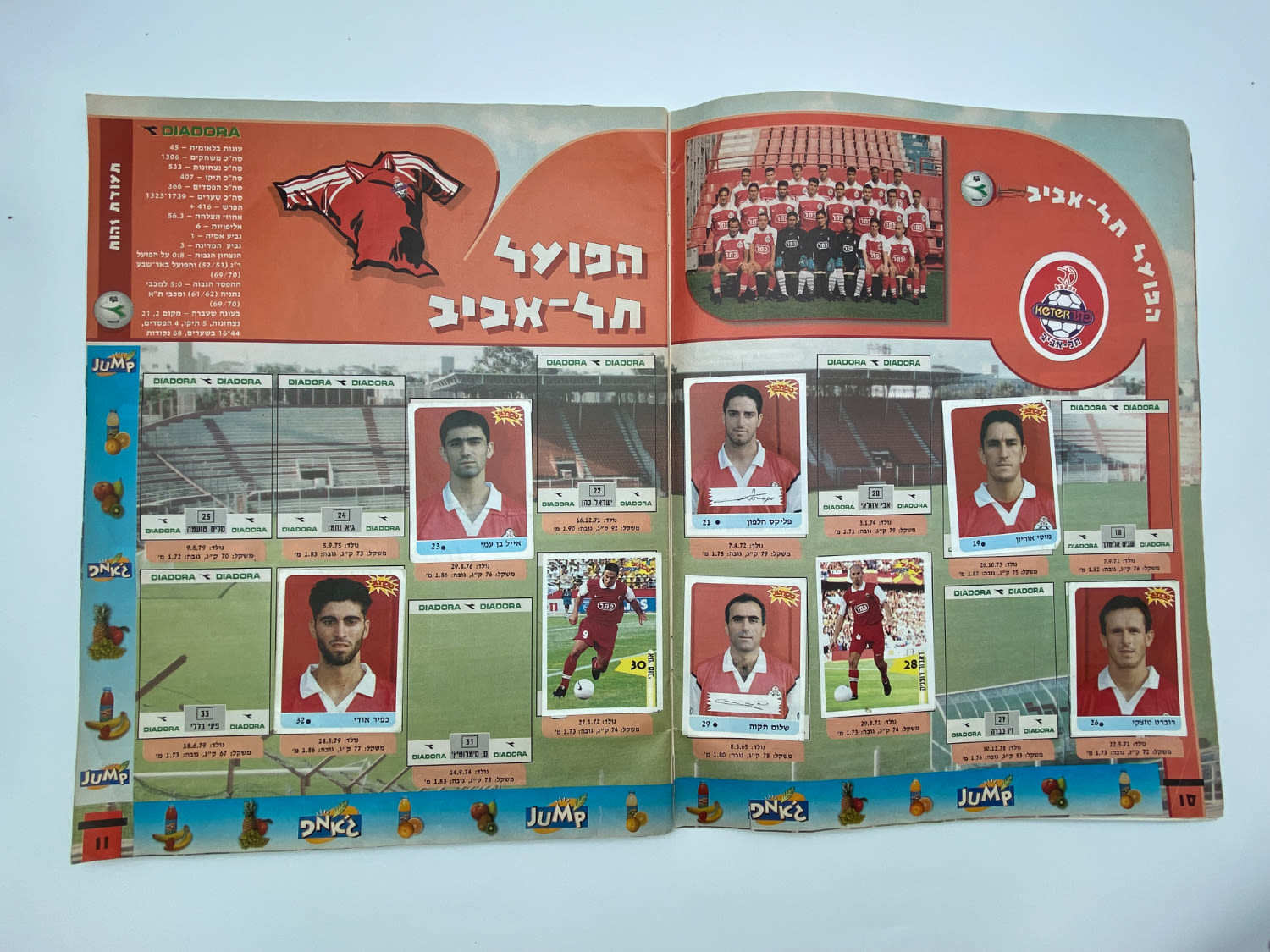 אלבומי מדבקות - אלבום סופרגול 1998-1999, אלבום סופרגול הראשון, קשה מאוד להשגה ומבוקש במיוחד, דף מנותק, מלא ... - 1 29