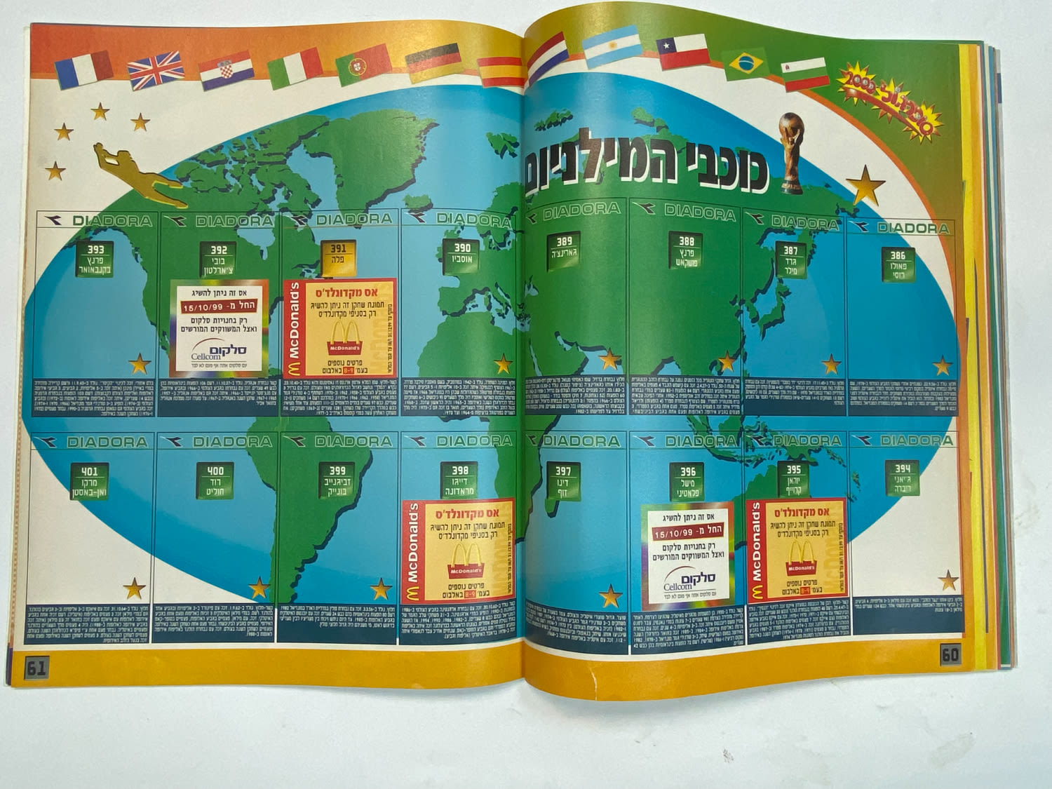 אלבומי מדבקות - אלבום סופרגול 2000, אלבום המילניום - כמעט ריק
סוּפרגוֹל הוא שמו של אלבום איסוף מדבקות ... - 1 24